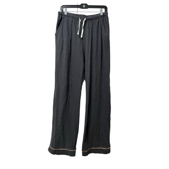 Pact Womens Organic Cotton Knit Pajama Pants Size M Gray Soft Ethical Loungewear - Picture 1 of 7